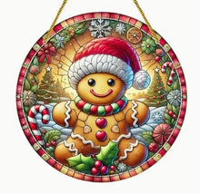 Load image into Gallery viewer, Christmas Stained-Glass Look Suncatchers Round 15cm