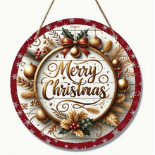 Load image into Gallery viewer, Christmas Signs Round Wooden 20cm
