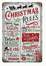 Load image into Gallery viewer, Christmas Signs Rectangle Metal 30cm