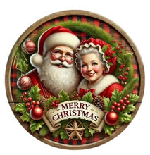 Load image into Gallery viewer, Christmas Signs Round Wooden 20cm