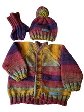 Load image into Gallery viewer, 12 to 24 month old ~ Boy's Multicolored Handmade Knitted Set (#9)