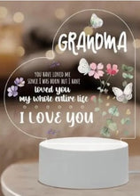 Load image into Gallery viewer, Acrylic Night Light for Grandma #2