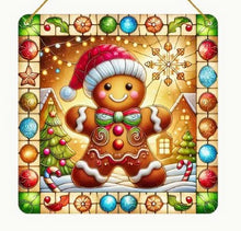 Load image into Gallery viewer, Christmas Stained-Glass Look Suncatchers Square 20cm