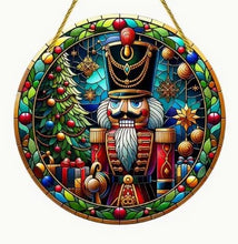 Load image into Gallery viewer, Christmas Stained-Glass Look Suncatchers Round 15cm