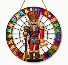 Load image into Gallery viewer, Christmas Stained-Glass Look Suncatchers Round 20cm