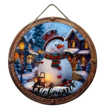 Load image into Gallery viewer, Christmas Signs Round Wooden 20cm