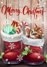 Load image into Gallery viewer, Christmas Garden Flag Double Sided