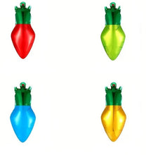 Load image into Gallery viewer, Christmas Light Bulb Foil Balloon - set of 8