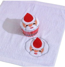 Load image into Gallery viewer, Christmas Towel Ornaments – Microfiber Cake-Shaped Hanging Decorations
