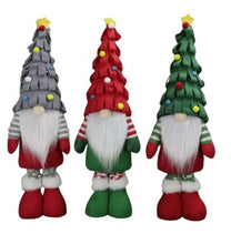 Load image into Gallery viewer, Standing Christmas Gnome with Felt Tree Hat