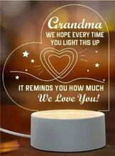 Load image into Gallery viewer, Acrylic Night Light for Grandma #1