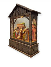 Load image into Gallery viewer, Manger Snow Globe – A Luxurious Nativity Centerpiece