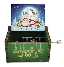 Load image into Gallery viewer, Hand-Cranked Wooden Music Box