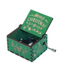 Load image into Gallery viewer, Hand-Cranked Wooden Music Box