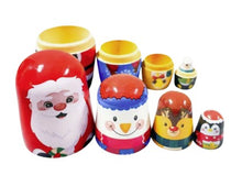 Load image into Gallery viewer, Wooden Nesting Dolls – Set of 5 ~ Santa & Friends