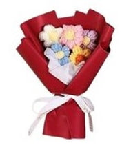 Load image into Gallery viewer, Handmade Crochet Flower Bouquet – Purple or Red