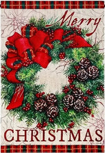 Load image into Gallery viewer, Christmas Garden Flag Double Sided