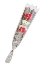 Load image into Gallery viewer, Single Rose with Mini Teddy Bear