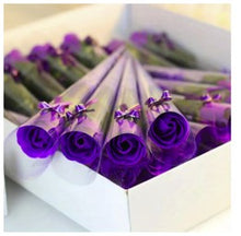 Load image into Gallery viewer, Decorative Single Rose with Bow and Diamanté Detail