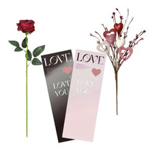 Load image into Gallery viewer, Single Velvet-Touch 50cm Rose - White Wooden Heart