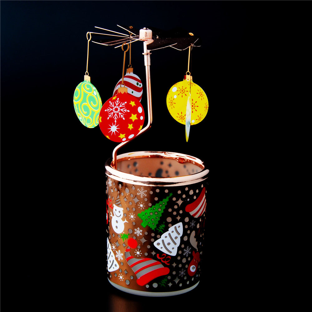 Christmas Rotating Carousel Design Candle Holder – Ponfel