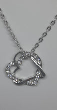 Load image into Gallery viewer, Double Love Heart Cubic Zirconia Necklaces & Pendant
