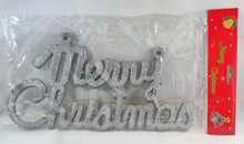 Load image into Gallery viewer, Glitter Merry Christmas Hanging Decoration – set of 4