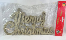 Load image into Gallery viewer, Glitter Merry Christmas Hanging Decoration – set of 4