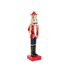 Load image into Gallery viewer, Traditional Nutcracker with Baton Red & Black (10x9x39cmH)