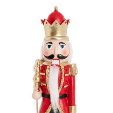 Load image into Gallery viewer, Traditional Nutcracker with Baton Red & Black (10x9x39cmH)
