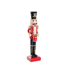 Load image into Gallery viewer, Traditional Nutcracker with Drum Red & Black (10x9x39cmH)