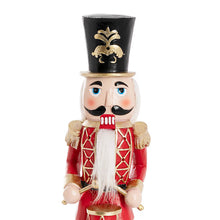 Load image into Gallery viewer, Traditional Nutcracker with Drum Red & Black (10x9x39cmH)