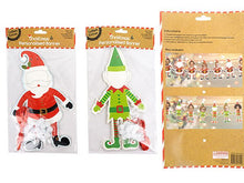 Load image into Gallery viewer, Christmas Do It Yourself Faces Elf and Santa Ribbon Banners