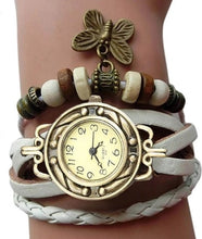 Load image into Gallery viewer, Women’s Dress Leather Vintage Watches Butterfly Pendant