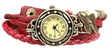 Load image into Gallery viewer, Women’s Dress Leather Vintage Watches Butterfly Pendant
