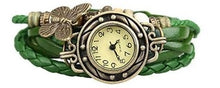 Load image into Gallery viewer, Women’s Dress Leather Vintage Watches Butterfly Pendant