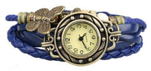 Load image into Gallery viewer, Women’s Dress Leather Vintage Watches Butterfly Pendant