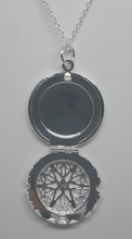 Load image into Gallery viewer, 925 Sterling Silver Round Photo Frame Pendant Necklace