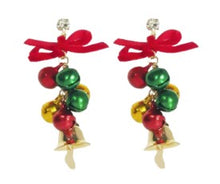 Load image into Gallery viewer, Christmas Earrings ~ Bows, Bells, Baubles &amp; Sparkle Collection
