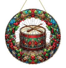 Load image into Gallery viewer, Christmas Stained-Glass Look Suncatchers Round 20cm
