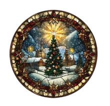 Load image into Gallery viewer, Christmas Stained-Glass Look Suncatchers Round 20cm
