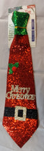 Load image into Gallery viewer, Christmas Glitter Tie - 3 different designs
