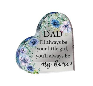 Acrylic Plaques ~ Heart Shaped Dad