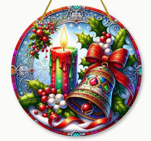 Load image into Gallery viewer, Christmas Stained-Glass Look Suncatchers Round 20cm
