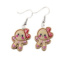 Load image into Gallery viewer, Christmas Earrings ~ Gingerbread &amp; Sweet Treats Collection
