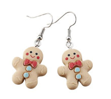 Load image into Gallery viewer, Christmas Earrings ~ Gingerbread &amp; Sweet Treats Collection
