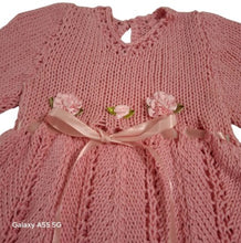 Load image into Gallery viewer, 9 months up ~ Baby Girl Pink Handmade Crochet Dress Set (#53)

