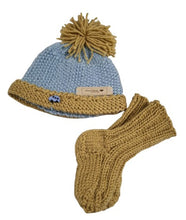 Load image into Gallery viewer, 12 months up ~ Baby Boy Light Blue Handmade Knitted Set (#55)
