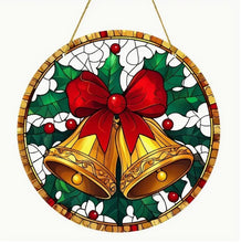 Load image into Gallery viewer, Christmas Stained-Glass Look Suncatchers Round 20cm
