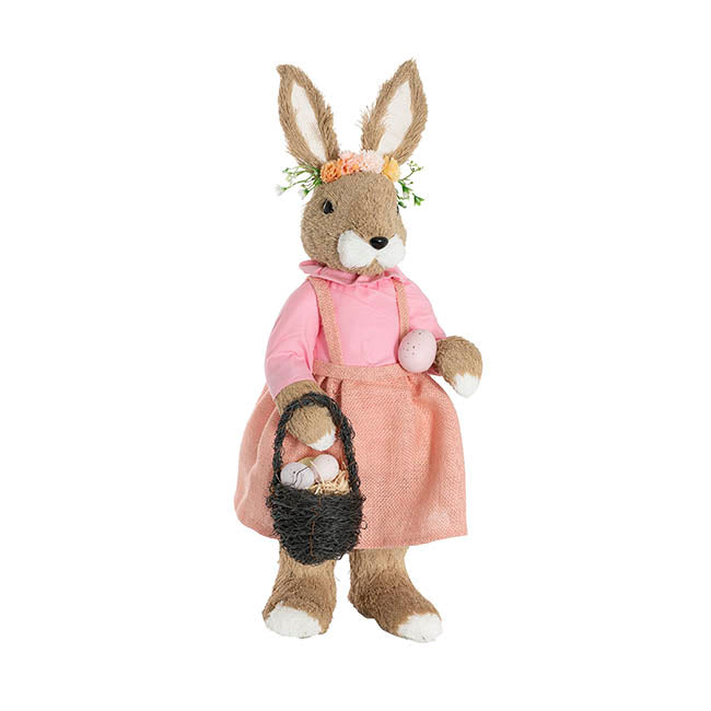 Standing Country Female Bunny with Egg Basket ~ 61cm High